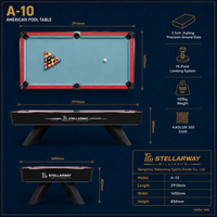 STELLARWAY Fournisseur Mondial Table de Billard Professionnelle 9 Pieds avec Plateau en Ardoise pour Centre Sportif
