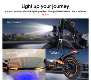 Vente directe d'usine de scooters électriques pas chers 48V 600W, modèle T4pro, scooter électrique pliable avec pneus nid d'abeille de 10 pouces - Product Image 3