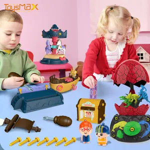 Hot Sale Kids Educational DIY Desktop Toys Assemble Dinosaurs Window Box