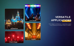 תאורת שטיפה מקצועית לבמה חיצונית, עמידה למים בתקן IP65, LED 350W, 12 פיקסלים, תאורת סטרוב RGB צבעונית מלאה, DMX512, להופעות וקונצרטים - Product Image 6