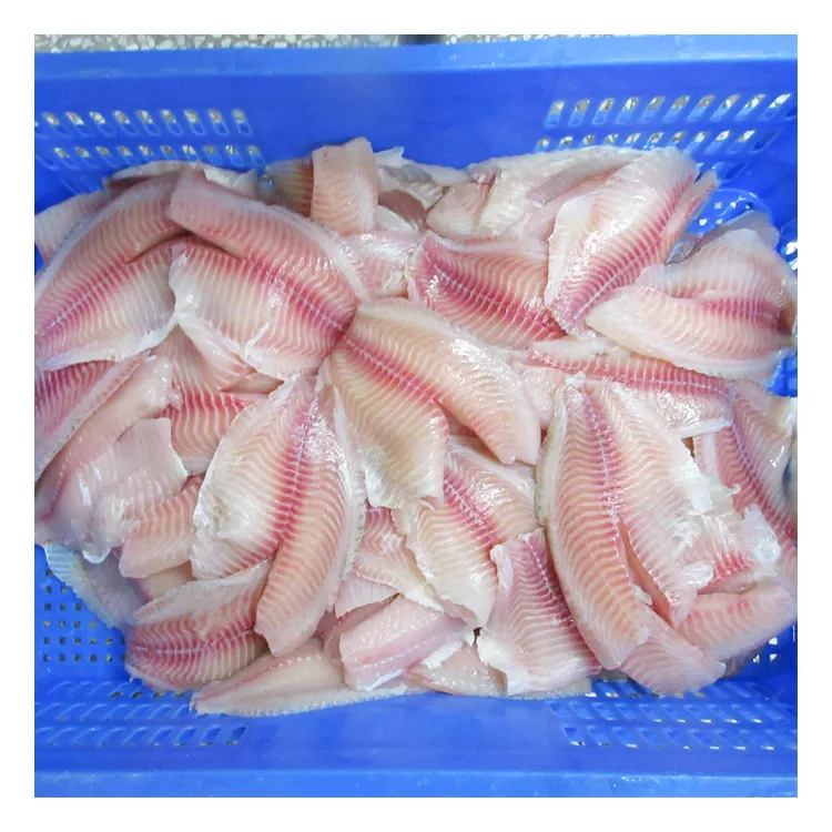 Fillet ikan Tilapia beku hitam imitasi bebas kimia makanan laut cina terbaik