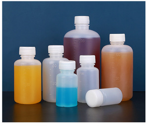 Bouteilles de réactifs en plastique PP, de 30 à <span class=keywords><strong>2500</strong></span> millilitres, disponibles en versions à col étroit et à col large, adaptées aux bouteilles d'échantillons de solvants - Product Image 3