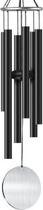 32-inch aluminum alloy 6-tube wind <b>chime</b> aluminum <b>ring</b>, indoor decoration, outdoor garden, good mood gift - Product Image 6