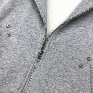 Sweat-shirts à capuche pour hommes en coton 100% de style streetwear, sweats en molleton français de qualité supérieure, sweat-shirts à capuche à fermeture éclair avec strass, fabricants - Product Image 3