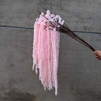Promo! Tanaman Amaranth Buatan Tangan Daun Merah untuk Hiasan Gantung, Buket Vas untuk Pernikahan dan Hari Valentine