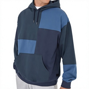 Sweat à capuche d'hiver ample et tendance en molleton 100 % coton respirant, avec logo brodé personnalisé, couleurs contrastées, grammage lourd, vente en gros - Product Image 1