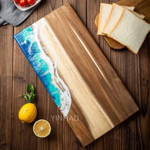 YINHAO Hot <strong>Sale</strong> Ocean Design <strong>Wood</strong> and Epoxy Resin Chopping <strong>Board</strong> Ocean Wave Resin Cutting <strong>Board</strong> - Product Image 6
