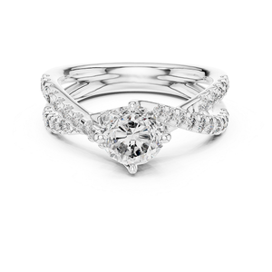 Magnifique bague en argent et diamants pour femme, bijou élégant et étincelant, choix parfait pour les mariages, les fiançailles et les soirées. - Product Image 4