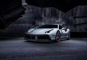 Kit de Carrocería de Fibra de Carbono para Ferrari 488, Alerón Delantero Estilo V Mejorado, Difusor, Faldones Laterales - Product Image 2