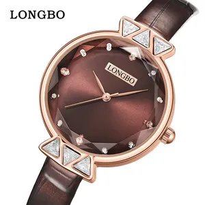 Luxury ladies plastic women stylish leather quartz watches leather band waterproof watch quartz watches high quality