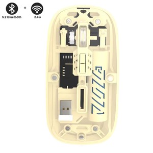 Ánh Sáng LED Siêu Mỏng 2.4G Từ Tính Có Thể Sạc Lạ<span class=keywords><strong>i</strong></span> Bt Chuột Phả<span class=keywords><strong>i</strong></span> Quang Câm ABS USB Trong Suốt Không Dây Chuột Phẳng Cổ Phiếu - Product Image 2