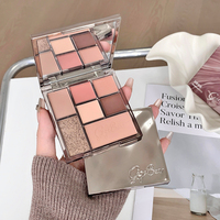 Palette de fards à paupières imperméable sans cruauté GEGE BEAR, 7 couleurs, mat et scintillant pour le maquillage