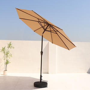 Parasol de patio pivotant imperméable pour l'extérieur, base en acier inoxydable, conception inclinable et orientable pour la plage, les salons de thé - Product Image 6