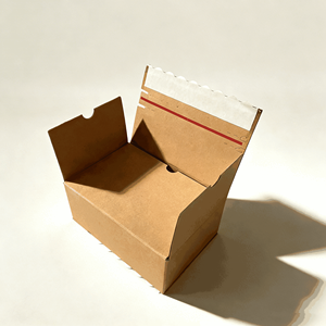 Boîte d'expédition en carton ondulé personnalisée, auto-adhésive, en matériaux recyclés, avec bande <span class=keywords><strong>de</strong></span> déchirement, fermeture éclair, doublure en éponge, masques chirurgicaux écologiques - Product Image 3