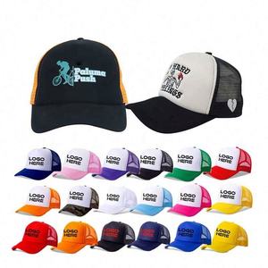 Sombrero de camionero de 5 paneles con bordado de impresión personalizado a precio de fábrica para eventos deportivos Patrón de letras deportivas con estampado de tela común - Product Image 1