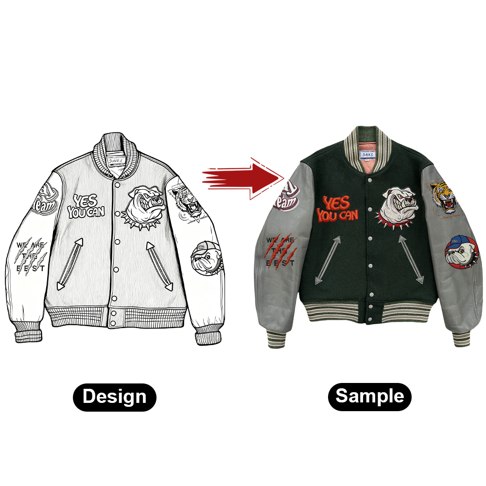 OEM Manufacturers Winter High Quality Letterman Jacket Chenille Embroidered Custom Vintage Baseball Wool Varsity Jacket