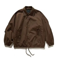 Veste coupe-vent décontractée pour homme, fabriquée en Chine, tailles M-2XL, avec boutons, col rabattable, idéale pour l'automne et les activités de plein air