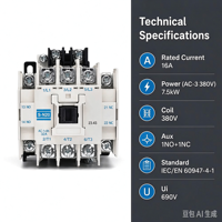 Contacteur CA série S-N20 compatible, 22A, certifié CE, contacts en argent 30% et 40%, avec relais thermique, utilisation mondiale