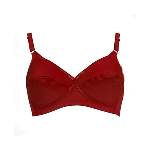 Soutien-gorge en coton doux à couvrance totale, sans coutures, avec culotte assortie pour femmes grandes tailles en 100% coton - Product Image 1