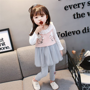 ชุดสำเร็จรูปสำหรับเด็ก เสื้อยืดกันน้ำและเลกกิ้งแบบกระโปรงสำหรับเด็กหญิงชาวติมอล - Product Image 1