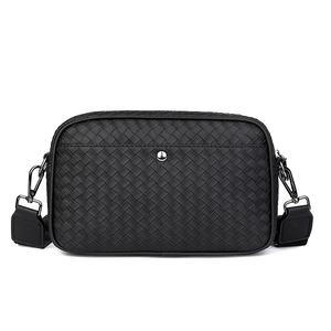 Bolso Pechera de PU de Alta Calidad a la Moda Personalizado, Bolso Mensajero de Diseño para Hombre, Bandolera de Hombro de Cuero Tejido - Product Image 3