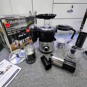 Procesador de Alimentos Eléctrico Multifunción Hoffmans HM-1266 10 en 1, 1200W, Motor de Acero Inoxidable de Alta Resistencia, Exprimidor, Licuadora, Cocina - Product Image 1