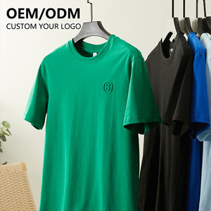 T-shirts en coton unisexes en gros, logo personnalisé en relief 3D imprimé, t-shirts pour hommes grandes tailles - Product Image 2