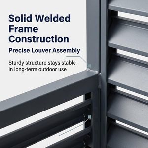 Cache-climatiseur extérieur en aluminium de type split, découpe <span class=keywords><strong>laser</strong></span> 3D, grille en aluminium pour pompe à chaleur, vente en gros - Product Image 6