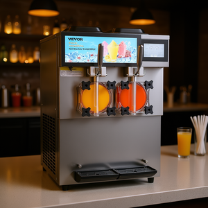 Máquina de Granizados Comercial Vevor, 8L+4L, Tanques Dobles, Máquina para Hacer Bebidas Congeladas, Acero Inoxidable, Eléctrica, 220-240V - Product Image 2