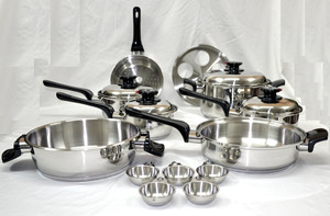 Juego de 17 Piezas de Utensilios de Cocina de <span class=keywords><strong>Acero</strong></span> <span class=keywords><strong>Inoxidable</strong></span> 304L, sin Agua ni Aceite, Aptos para Inducción, de Grado Quirúrgico - Product Image 2