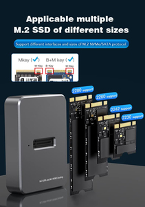 Горячая Распродажа SSD USB Type-C NVME и SATA совместимый M.<span class=keywords><strong>2</strong></span> SSD корпус USB 3,1 Gen2 10 Гбит/с Высокоскоростная передача данных внешний базовый корпус - Product Image 4