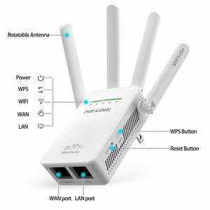PIX-LINK WR09 2.4GHz WiFi Repeater 300Mbps 4 Antennas Wireless Wi-Fi <strong>Extender</strong> Long <strong>Range</strong> Signal Booster Amplifier and Repetidor - Product Image 3