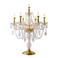 Lampe de table en verre de cristal de Style contemporain nordique pour la maison Villa blanc chaud pour chambre à manger salon bureau bureau E12