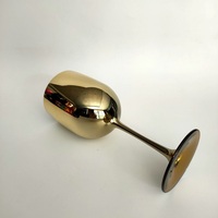 Verre à vin rouge en plastique de couleur or classique, capacité de 16 oz, pour les fêtes