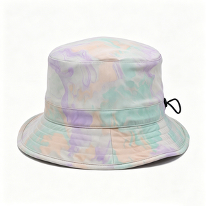 Sombrero de Pescador Reversible Unisex con Estampado de Mármol Pastel, Estilo Tie Dye, para Verano, Ropa Urbana, Pesca y Uso al Aire Libre - Product Image 5