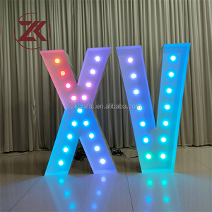 ZKAI Grandi Numeri Romani Luminosi XV per Feste di Compleanno, Insegna Gigante in Metallo con Lettere RGB Bianche per Eventi - Product Image 3