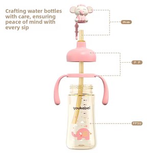 Ensemble de biberons pour bébé en PPSU, avec logo personnalisé, sans BPA, avec paille <span class=keywords><strong>anti</strong></span>-éclaboussures et <span class=keywords><strong>anti</strong></span>-coliques - Product Image 5