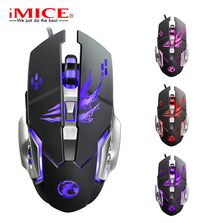 iMICE A8 3200 dpi wired competitive gaming mouse macro-program mechanical 6key standard