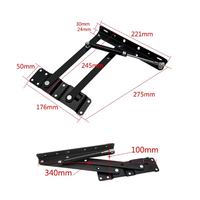 Mécanisme de table pliante à ressort de levage pour table basse, quincaillerie métallique pour meubles, vente en gros d'usine, gain de place, pour chambre et salle à manger