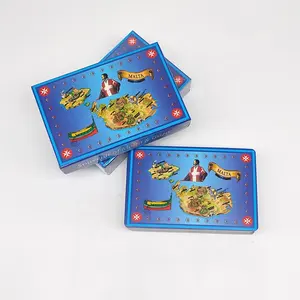 JP103 ताश खेल निर्माता आपूर्ति कस्टम मुद्रित उपहार पोकर कार्ड स्मारिका के लिए खेल कार्ड डेक माल्टा