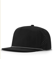 Casquette de baseball imperméable personnalisée à 5 panneaux, 100% polyester, broderie 3D et motif lettres, unisexe, adulte, pour usage extérieur