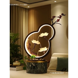 Décoration créative pour aquarium, fontaine à eau en métal avec lumières, pour la décoration de la maison, cadeau - Product Image 1