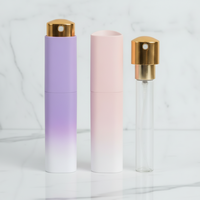 Échantillon Gratuit - Flacon de Parfum Miniature Rechargeable en Plastique ABS de 10 ml, Pompe de Voyage Télescopique Rotative
