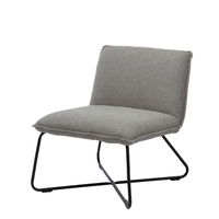 Fauteuil d'appoint moderne et décontracté en tissu CARLFORD avec cadre métallique pour salon ou chambre à coucher