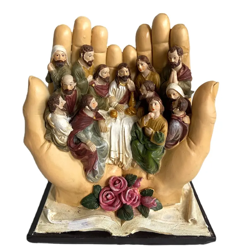 Jesus Christus Kirche Ornament Letztes Abendmahl Harz Handwerk Statue Ornament Mode Harz Handwerk