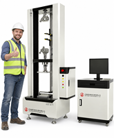 Machine d'essai universelle étanche contrôlée par micro-ordinateur 5kN pour laboratoire de R&D, recherche sur membrane PVC, normes ISO ASTM UTM