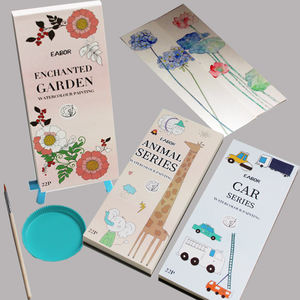 Vente en gros de livres d'<span class=keywords><strong>aquarelle</strong></span> faciles à transporter de haute qualité avec plaques de pinceaux - Product Image 4