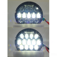 Pour Jeep Wrangler 75W rond 7 pouces phare moto phare LED avec blanc haut/bas faisceau DRL couleur éclairage automobile