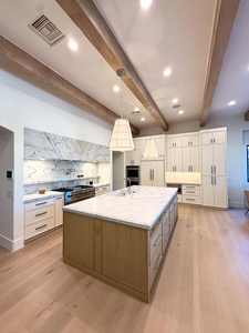 Magnifique îlot <span class=keywords><strong>de</strong></span> cuisine moderne modulaire en bois massif <span class=keywords><strong>de</strong></span> noyer, sur mesure, style classique - Product Image 5