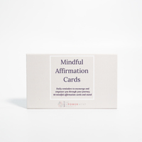 54 cartes d'affirmation motivantes pour filles, personnalisées, quotidiennes, pour un ensemble de impressions positives, boîte de jeu de cartes de méditation, santé mentale axée